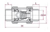 Spring check valve 4"