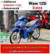 Wave 125i 2018 สตาดมือ เครื่องเดิมเสียงเงียบ ใช้งานได้ปกติ มีเล่มเขียวชุดโอนให้ครบ NO1206
