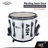 กลองสแนร์มาร์ชชิ่ง ASH JBMPZ-1412B หนัง Remo 14 นิ้ว 10 หลัก เกลียวยาว Marching Snare Drum แถมชุดอาร์มสะพาย , ไม้ตีกลอง , กุญแจกลอง
