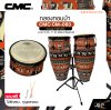 กลองทอมบ้า CMC CM-083 Conga ลายช้างไทย ขนาด 10 นิ้ว , 11 นิ้ว พร้อมขาตั้งอย่างดี แถมไม้ตีกลอง , กุญแจกลอง