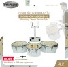 กลองทรีโอ กลองทอม 3 ใบ SYMPHONY JBQAZ-03 Marching Tenor Drums Trio  แถมชุดอาร์มสะพาย , ไม้ตีกลอง , กุญแจกลอง