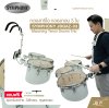กลองทรีโอ กลองทอม 3 ใบ SYMPHONY JBQAZ-03 Marching Tenor Drums Trio  แถมชุดอาร์มสะพาย , ไม้ตีกลอง , กุญแจกลอง