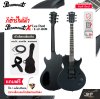 กีต้าร์ไฟฟ้า ทรง LP สีดำด้าน Paramount ELC BKM X-Series Electric Guitar HH Pickup