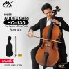 เซลโล่ ขนาด 4/4 ตัวเคลือบด้าน AUDEX HC-130 Cello Size 4/4 Top Spruce , Ebony Parts