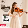ไวโอลิน ขนาด 4/4 ตัวเคลือบเงา ลายเนื้อไม้สน AUDEX YV-3006 4/4 Violin Top Linden Spruce , Hardwood Parts