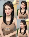 รหัส Y99 - วิกคาดผมครึ่งหัวผ้าแก้ว(ผมสั้นปลายสไลด์) ความยาว 45 ซม. (แถมเน็ต+หวี)