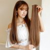 รหัส J015 - แฮร์พีชแบบแบ่งติด ผมตรง มี 2 ความยาว ความยาว 45 ซม. และ ความยาว 60 ซม (ความกว้างต่อ 1 แพ 10 ซม.) - แถมหวี -