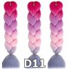 ไหมไฟเบอร์ ไหมถักผม ถักเปีย : สีไฮไลท์ 4 โทน (ความยาว 60 ซม.)