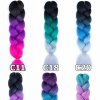 ไหมไฟเบอร์ ไหมถักผม ถักเปีย : สีไฮไลท์ 3 โทน (ความยาว 60 ซม.)