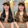 รหัส R11 วิกหมวกแก๊ปสีน้ำตาล : ผมด้านในลอนยาว ความยาว 58 ซม. (แถมเน็ต+ขาตั้ง+ของแถม)