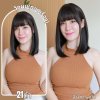 เบอร์ 21 : รหัส Nana - วิกผมประบ่าสไลค์ด้านหน้า ความยาว 42ซม. หนังศีรษะเทียมซิกแซก (แถมเน็ต+ขาตั้ง+ของแถม)