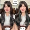 รหัส G93 - วิกผมลอนยาวสีไฮไลท์ (ป้ายขาว) ความยาว 60 ซม. (แถมเน็ต+ขาตั้ง+ของแถม)