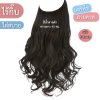 แฮร์พีชสายเอ็นคาด ไร้กิ๊บ (ผมลอน) - ความยาว 45 - 55 ซม. ไหมคุณภาพดี ไม่เงา (แถมหวี)