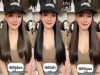 รหัส G53 วิกหมวกแก๊ปสีดำ : ผมด้านในตรงยาว **แถมเน็ต+ขาตั้ง+ของแถม**