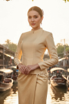 ชุดไทยอมรินทร์ สีทอง (TA 006)