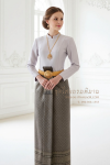 ชุดไทยบรมพิมาน สีเทา (TB 019)