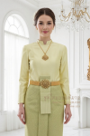 ชุดไทยบรมพิมาน สีเขียวอ่อน (TB 025)