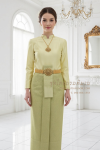 ชุดไทยบรมพิมาน สีเขียวอ่อน (TB 025)