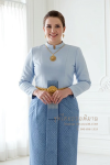 ชุดไทยบรมพิมาน สีฟ้า (TB 030)