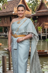 ชุดไทยจักรพรรดิ สีฟ้าเทา (TCP 012)