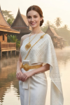 ชุดไทยจักรพรรดิ สีงาช้าง (TCP 019)