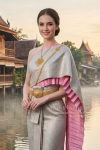 ชุดไทยจักรพรรดิ สีเทากลีบบัว (TCP 028)