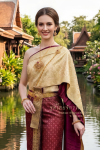 ชุดไทยจักรพรรดิ สีแดงทอง (TCP 021)