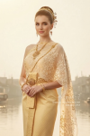 ชุดไทยจักรี สีพีช (TCK 027)