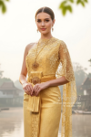 ชุดไทยจักรี สีทอง (TCK 015)