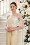 ชุดไทยจักรี สีงาช้างทอง (TCK 022)