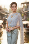 ชุดไทยจักรี สีฟ้าอ่อน (TCK 004)