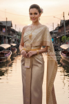 ชุดไทยจักรี สีชมพูกลีบบัว (TCK 021)