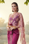 ชุดไทยจักรี สีม่วงมังคุด (TCK 008)