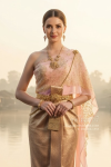 ชุดไทยจักรี สีกลีบบัว (TCK 017)
