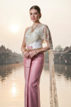 ชุดไทยจักรี สีงาช้างชมพู (TCK 020)