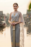 ชุดไทยจักรี สีเทาเงิน (TCK 011)