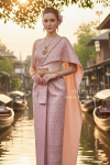 ชุดไทยจักรี สีโอล์ดโรส (TCK 016)