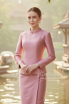 ชุดไทยจิตรลดา สีชมพูกุหลาบ (TC 004)
