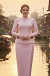 ชุดไทยจิตรลดา สีชมพู (TC 014)