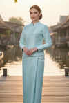 ชุดไทยจิตรลดา สีฟ้าอมเขียว (TC 015)