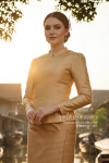 ชุดไทยจิตรลดา สีทอง (TC 001)