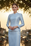 ชุดไทยจิตรลดา สีฟ้า (TC 011)