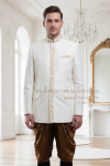 ชุดเสื้อพระราชทานปัก-โจงกระเบน สีงาช้างแดงเลือดหมู (PTJ 005)