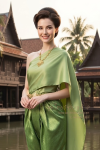 ชุดไทยรัชกาลที่ 4 สีเขียว (TRA 007)