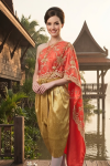 ชุดไทยรัชกาลที่ 4 สีส้มทอง (TRA 006)