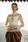 ชุดไทยรัชกาลที่ 5 สีทองน้ำตาล (TRF 003)