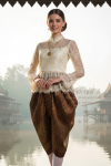 ชุดไทยรัชกาลที่ 5 สีทองน้ำตาล (TRF 003)