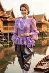 ชุดไทยรัชกาลที่ 5 สีม่วง (TRF 002)