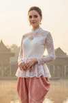 ชุดไทยรัชกาลที่ 5 สีงาช้างชมพู (TRF 007)