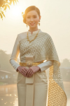 ชุดไทยศิวาลัย สีครีม (TS 007)